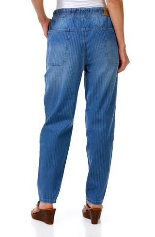 Thumbnail 2: Sanctuary Denim Women's Stella Drawstring Waist Railroad Denim Pants 