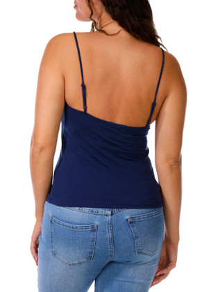 Thumbnail 2: Heart & Hips Juniors Lace Trim Henley Cami 
