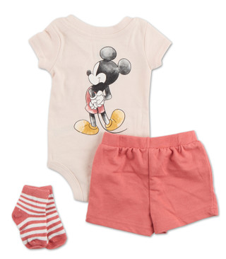 Thumbnail 2: Disney Baby Boys 3 Pc Mickey Mouse Shorts Set 