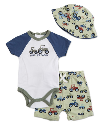 Thumbnail 1: Wrangler Baby Boys 3 Pc Creeper Set 
