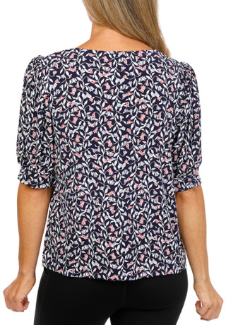 Thumbnail 2: Cece Women's Floral Puff Print Top  