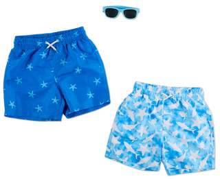 Thumbnail 1: BCOOL Little Boys 2 Pc Swim Shorts Set 