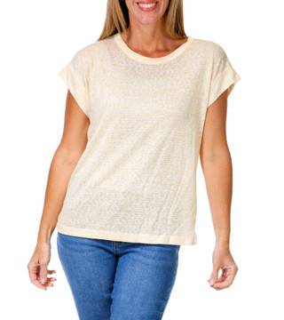 Thumbnail 1: Bobeau Women's Petite Stripe Print Top 