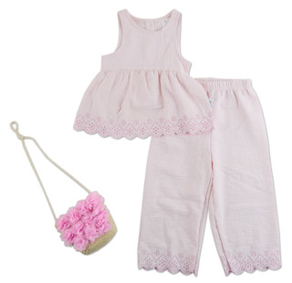 Thumbnail 1: Lila & Jack Toddler Girls 3 Pc Seersucker Pants Set 