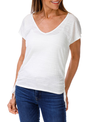 Thumbnail 1: MAX STUDIO Women's Crinkle Side Cinch Top 