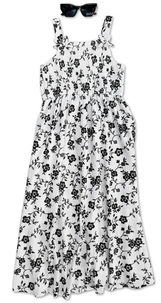 Thumbnail 1: Nannette Girls Floral Smocked Sundress with UV Sunglasses 
