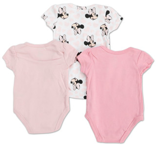 Thumbnail 2: Disney Baby Baby Girls 3 Pk Minnie Mouse Bodysuits 