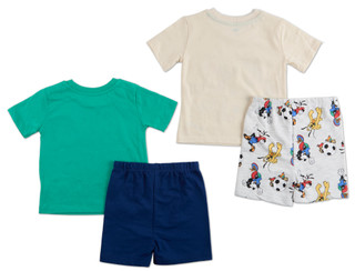 Thumbnail 2: Disney Toddler Boys 4 Pc Mickey & Friends Shorts Set 