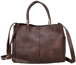 Thumbnail 1: DS Fashion Faux Leather Triple Compartment Satchel 