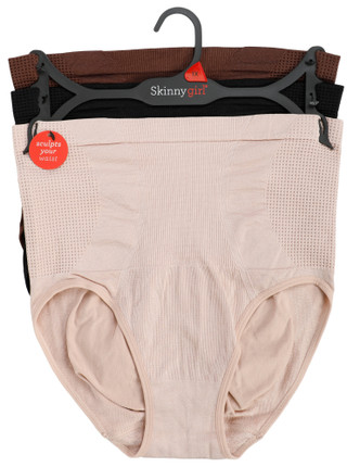 Thumbnail 1: Skinnygirl Women's 3 Pk High Waist Shapewear Briefs 