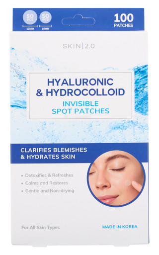 Thumbnail 1: Skin 2.0 100 Pk Hyaluronic & Hydrocolloid Spot Patches for Skin 