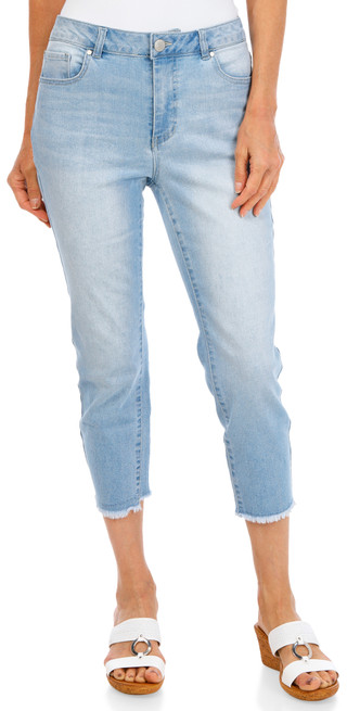 Thumbnail 1: D. Jeans Women's 5 Pocket Frayed Hem Capris 