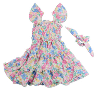 Thumbnail 1: Little Lass Girls 2 Pc Dress Set 