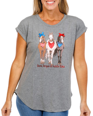 Thumbnail 1: TruSelf Women's Western Americana Graphic Top  