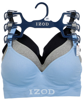 Thumbnail 1: IZOD Women's 3 Pk Seamless Ribbed Bras  
