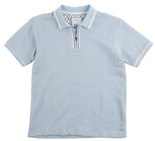 Thumbnail 1: Denim & Flower Boys 1/4 Zip Neck Knit Polo Shirt 