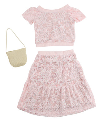 Thumbnail 3: BADGLEY MISCHKA Big Girls 3 Pc Lace Top and Skirt Set 