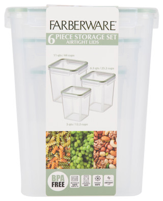 Thumbnail 2: Farberware 6 Pc Airtight Food Storage Container Set 