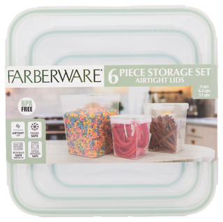 Thumbnail 1: Farberware 6 Pc Airtight Food Storage Container Set 