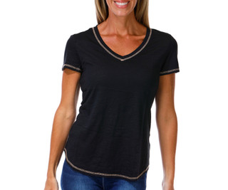 Thumbnail 1: Blue Sol Blue Sol Women's V Neck Luxey Solid Top 