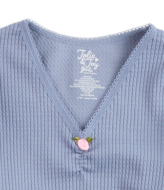 Thumbnail 2: Jolie & Joy Big Girl's Long Sleeve Waffle Seamless Top 
