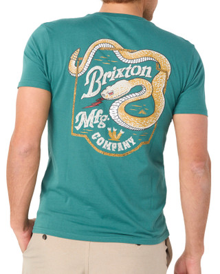Thumbnail 2: BRIXTON Men's Short Sleeve Cotton Snake Graphic Tee 