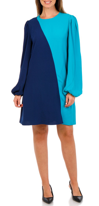 Thumbnail 2: Trina Turk Women's Long Sleeve Two Tone Dress 