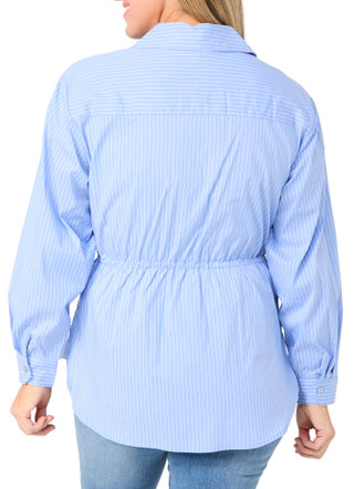 Thumbnail 2: BADGLEY MISCHKA Women's Long Sleeve Button Down Grommet Poplin Top 