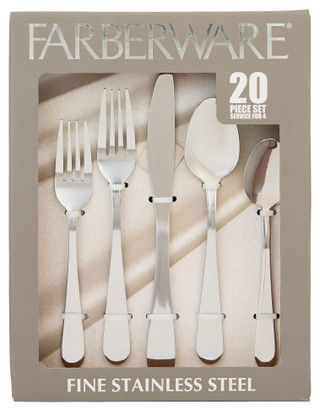 Thumbnail 1: Farberware 20 Pc Centurion Stainless Steel Flatware Set 