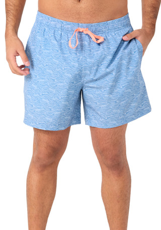 Thumbnail 1: Southern Tide Men's Whale Print Swim Shorts 