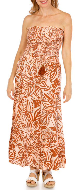Thumbnail 1: Club Z Women's Print Tube Top Skirt Set 