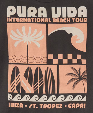 Thumbnail 3: PURA VIDA Juniors Long Sleeve Beach Tour Graphic Hoodie 