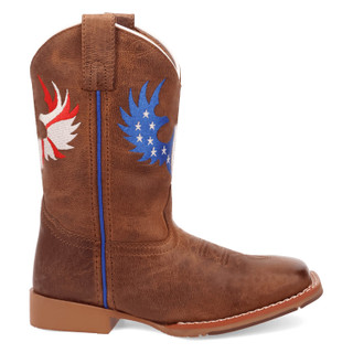 Thumbnail 2: DAN POST Big Kids Freedom Flight Leather Cowboy Boots 