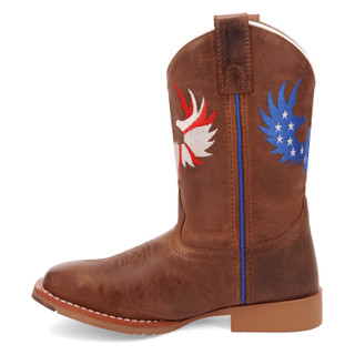 Thumbnail 3: DAN POST Big Kids Freedom Flight Leather Cowboy Boots 