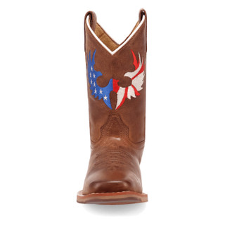 Thumbnail 4: DAN POST Big Kids Freedom Flight Leather Cowboy Boots 
