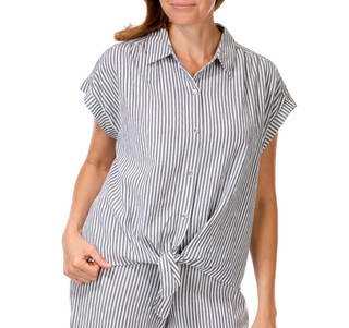 Thumbnail 4: Status by Chenault Women's 2 Pc Button Down Seesucker Set 