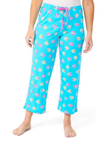 Thumbnail 1: Hue Women's Fish Print Pajama Capris 