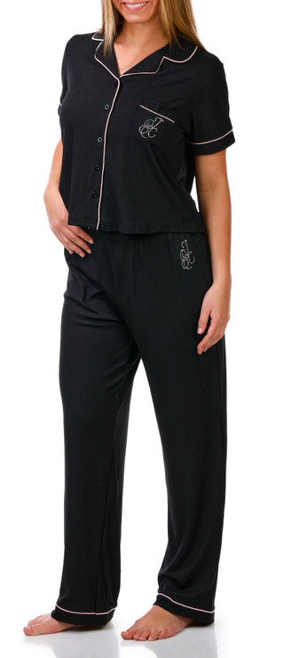 Thumbnail 1: Juicy Couture Juniors Short Sleeve Ribbed Sleep Set 
