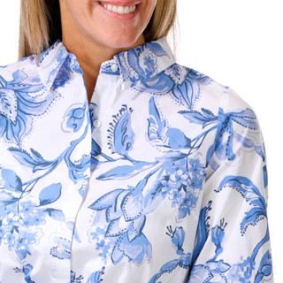 Thumbnail 2: MSK Women's 3/4 Sleeve Button Up Print Dress 