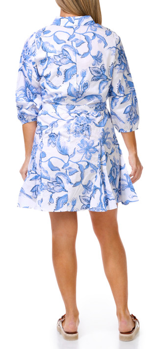 Thumbnail 4: MSK Women's 3/4 Sleeve Button Up Print Dress 
