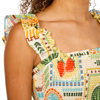 Thumbnail 3: Blu Pepper Juniors Sleeveless Fruit Print Midi Dress 