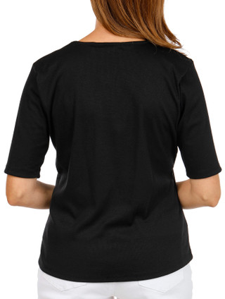 Thumbnail 2: ADRIENNE VITTADINI Women's Solid Ribbed Lace Up Neck Top 