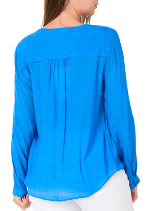 Thumbnail 2: Zac & Rachel Women's Tie Hem Button Front Top 