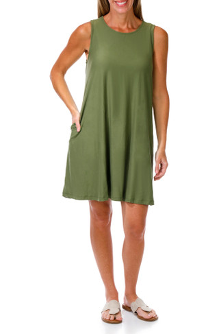 Thumbnail 1: HARLOW & ROSE Women's Sleeveless Swing Dress 
