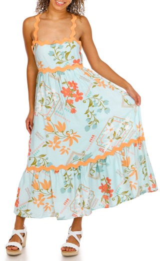 Thumbnail 2: Blu Pepper Juniors Floral Midi Dress 
