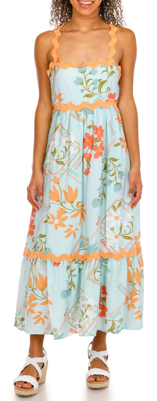 Thumbnail 1: Blu Pepper Juniors Floral Midi Dress 