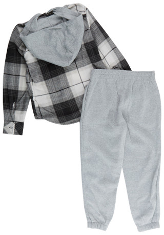 Thumbnail 2: Aeropostale Big Boy's 3 Pc Hooded Flannel Set 
