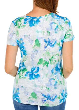 Thumbnail 2: Blue Sol Blue Sol Women's Scoop Neck Floral Top 