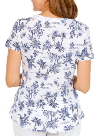 Thumbnail 2: Blue Sol Blue Sol Womens Scoop Print Top 