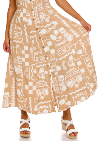 Thumbnail 2: Blu Pepper Juniors Sleeveless Button Down Print Dress 